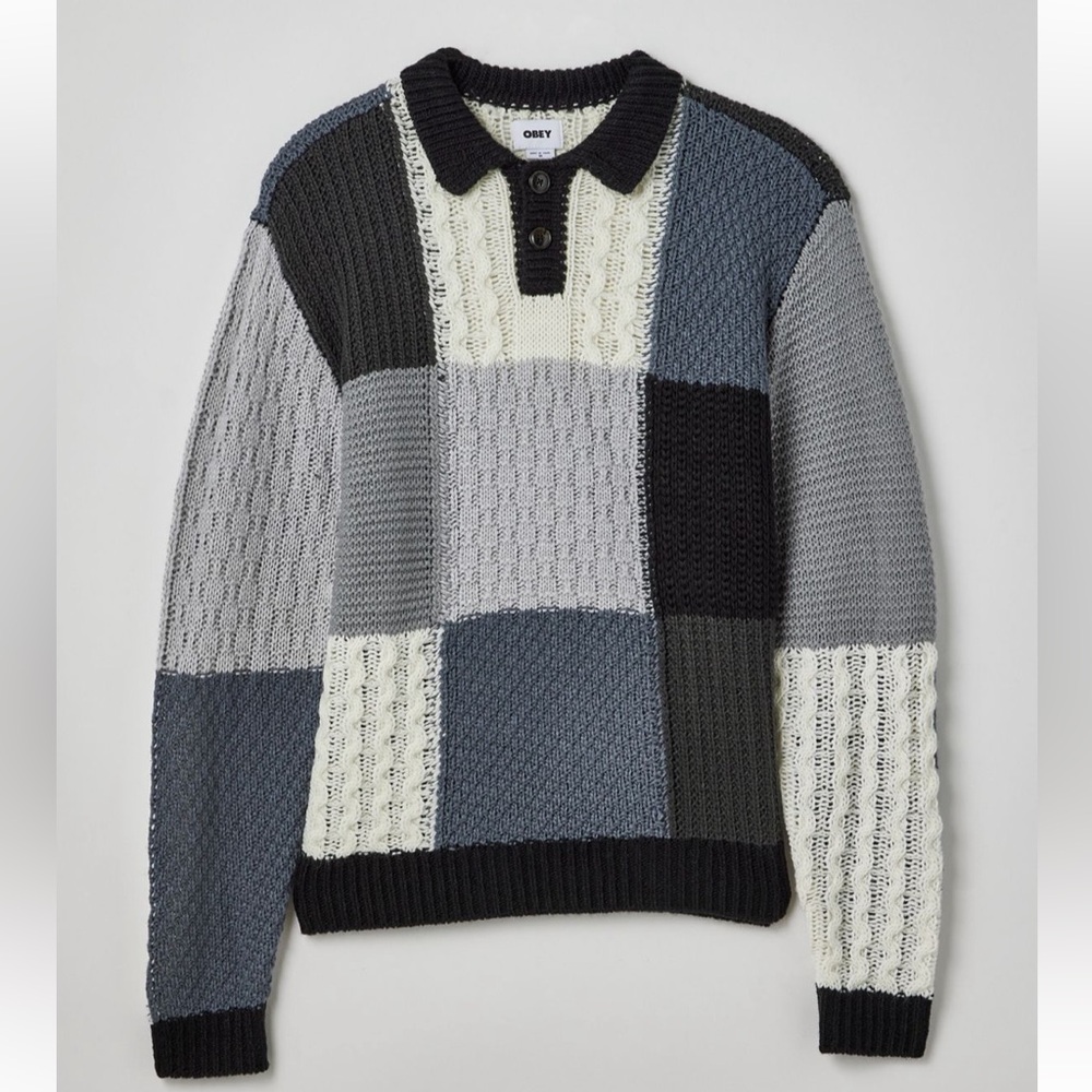 Obey Men's Patchwork Sweater